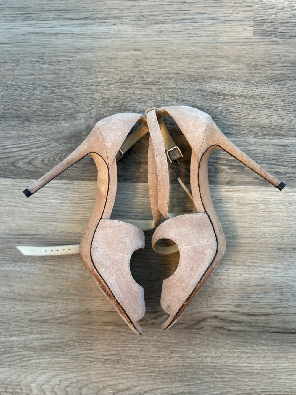 Suede Strappy Stiletto Sandals - Picture 4 of 7